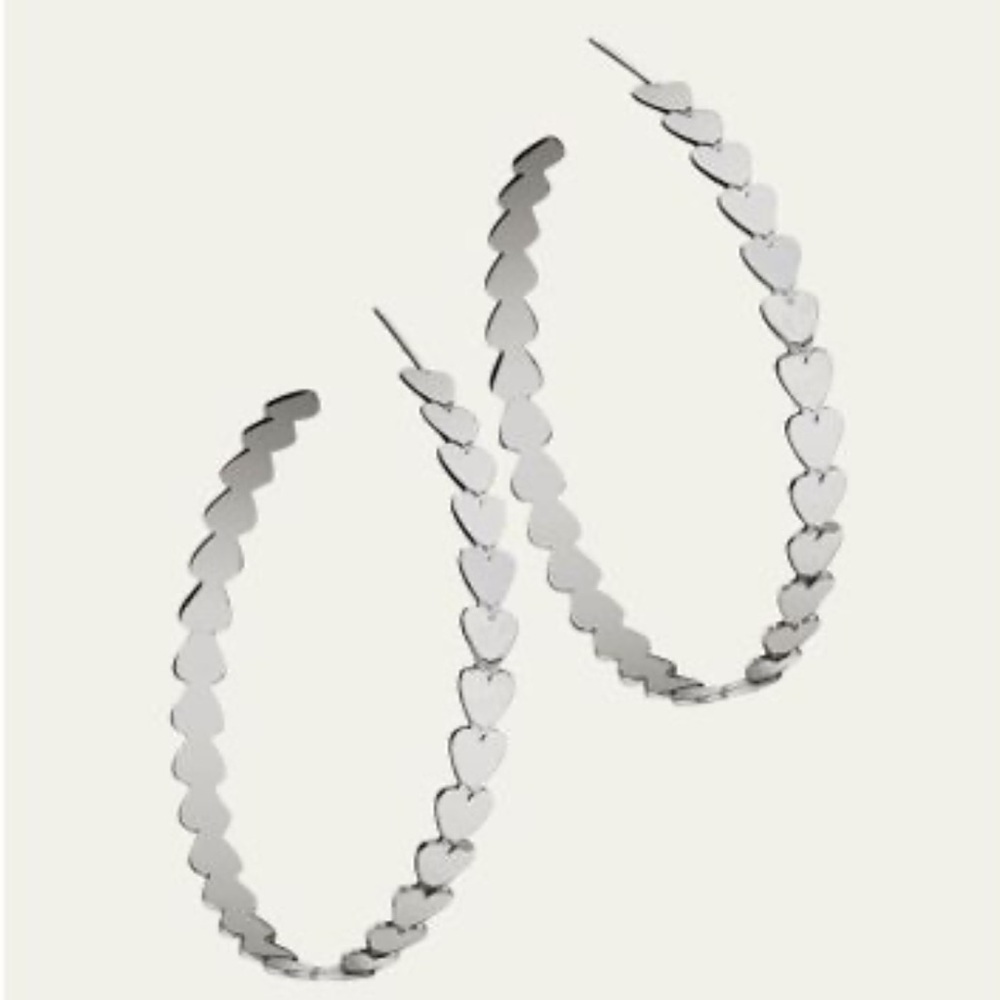 Heart hoop earrings